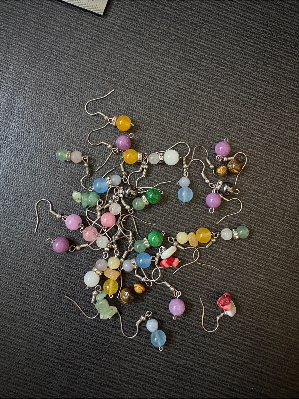 HANDMADE Beaded Drop Earrings - Assorted Colors